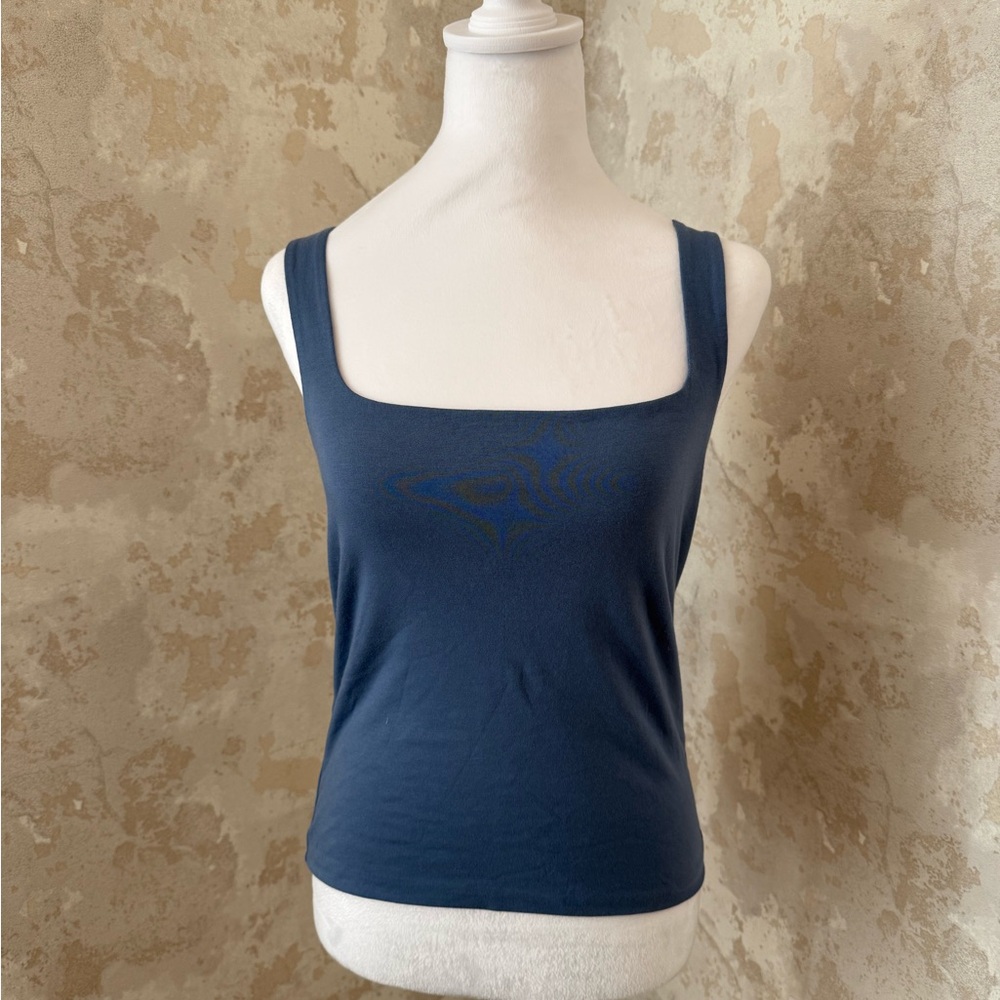 Vince Blue Squareneck Tank Top
